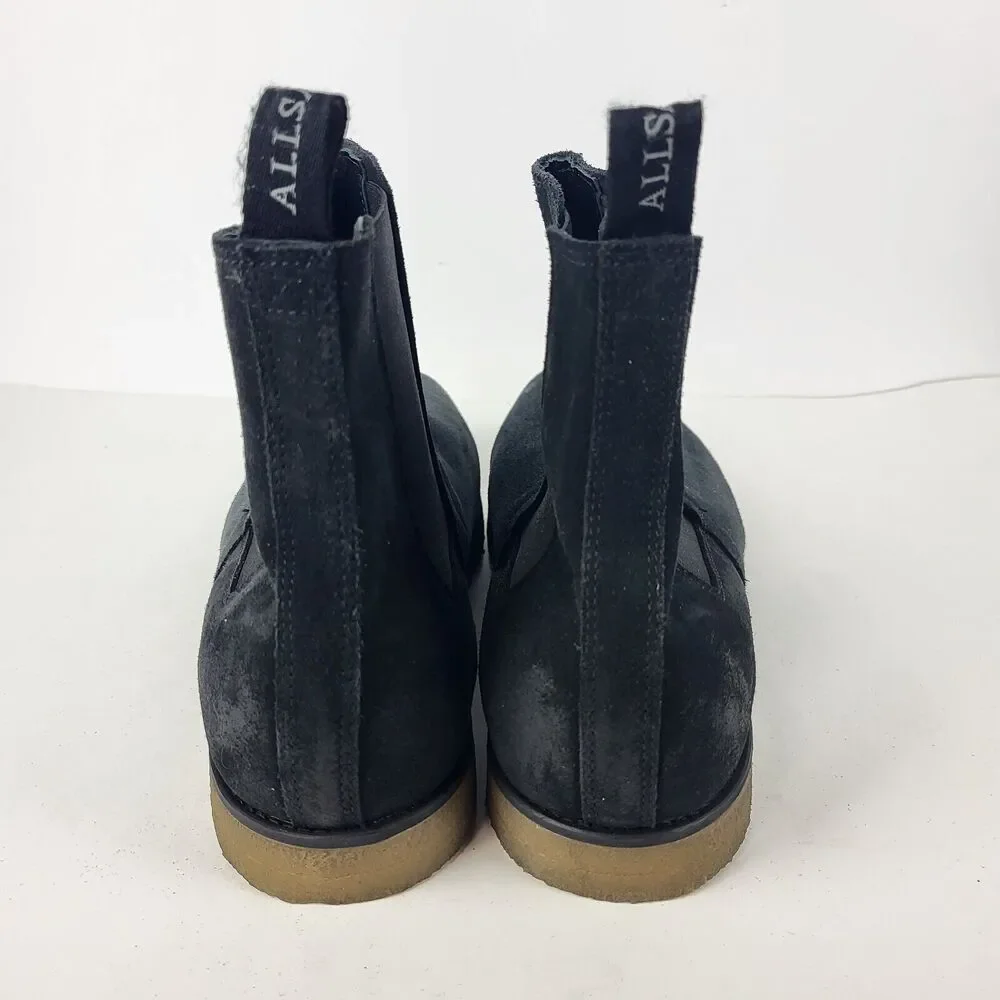Allsaints Chelsea Boots Slip On Suede Leather